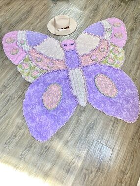 Artisan butterfly patchwork room accent  for babies/nursery/toddler girl room